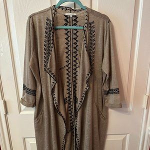 John Mark Embroidered Lightweight Cardigan